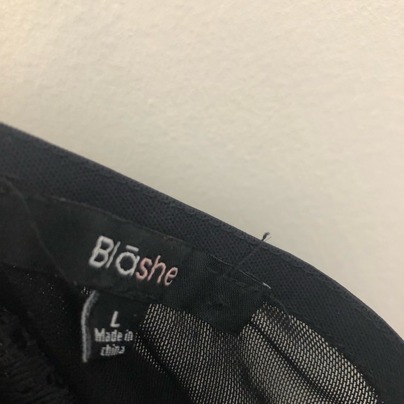 💚 Vintage Blāshe Intimates large lace bodysuit Black - Picture 6 of 7